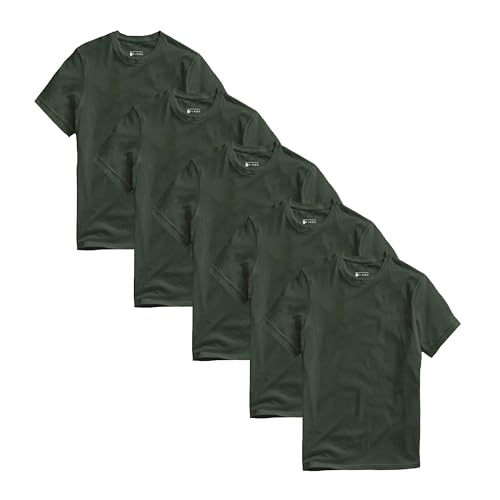 Polo Republica Men's Pack Of 5 Basic Regular fit Short Sleeve T-Shirt, Casual Combed Cotton Tee Shirts
