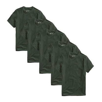 Polo Republica Men's Pack Of 5 Basic Regular fit Short Sleeve T-Shirt, Casual Combed Cotton Tee Shirts