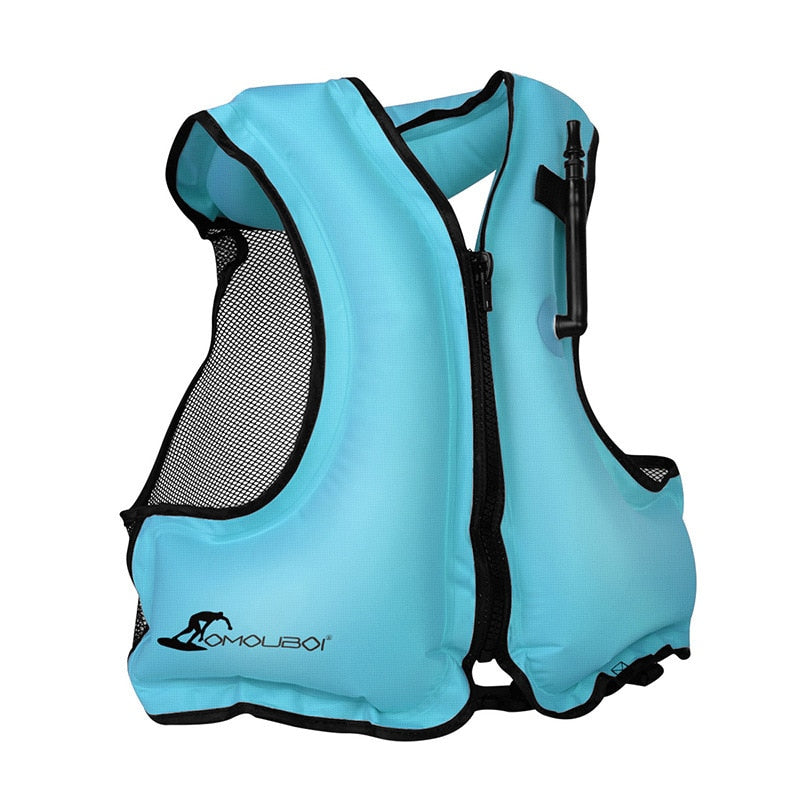 Adult Inflatable Swim Life Vest Jacket Snorkeling Floating Device Swimming Drifting Surfing Survival Water Sports Life Saving