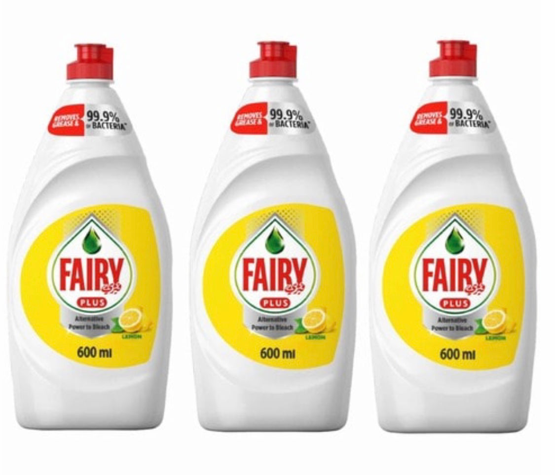 Fairy plus Lemon Pack size 600mlx3
