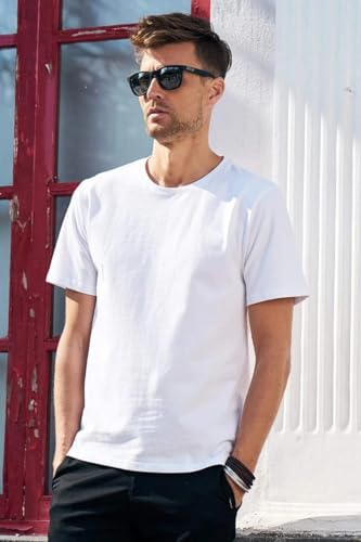 Polo Republica Men's Pack Of 5 Basic Regular fit Short Sleeve T-Shirt, Casual Combed Cotton Tee Shirts