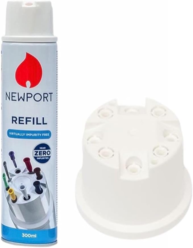 ezkart | Newport Gas For Lighters - 300ml Newport Gas Compatible with All Lighters | Ideal for Various Purpose like BBQ, Candle, Camping, Gas, Kitchen, Cooking Lighter