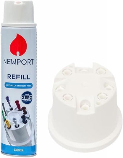 ezkart | Newport Gas For Lighters - 300ml Newport Gas Compatible with All Lighters | Ideal for Various Purpose like BBQ, Candle, Camping, Gas, Kitchen, Cooking Lighter