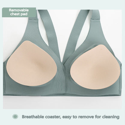 Front Breasted Adjustable Gathered Back for Comfortable Movement, No Marks, No Steel Rings, Ultra Thin Underwear Bra