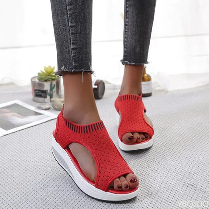 Plus Size Sandalen Vrouwen  Mode Casual Platform Schoenen Vrouwen Schoenen Comfort Zomer Zachte Sport Sandalen Ademende Sneakers