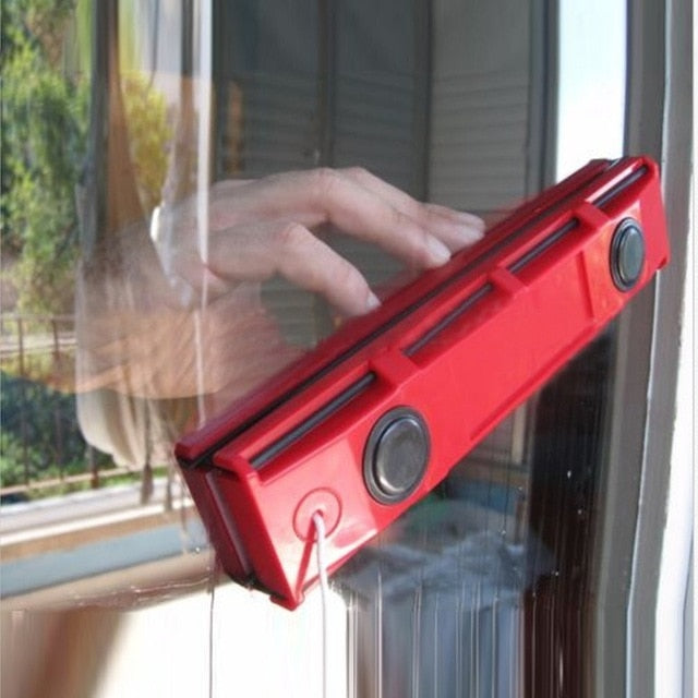 1PC Magnetic Window Cleaner for Single Glazing Windows Portable Useful Glass Cleaning Tool with Cloth for Home Use