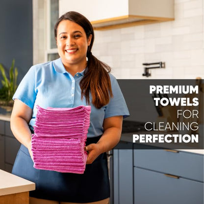 Microfiber Wholesale 12" x 12" MW Pro Multi-Surface Cleaning Cloths | Gray - 12 Pack | Premium Towels for Cleaning Glass, Kitchens, Bathrooms, Automotive, Supplies & Products