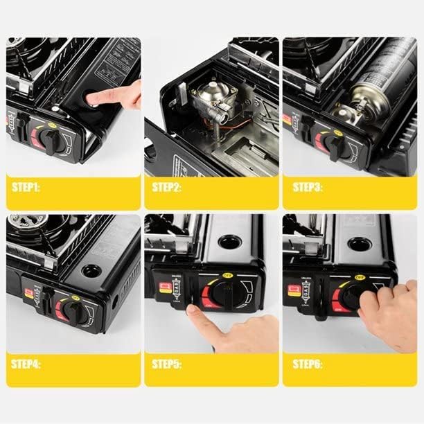 Kenco Vitaly Portable Gas Stove, Black Butane Stove, For Camping, Barbecue, Emergency Gear.