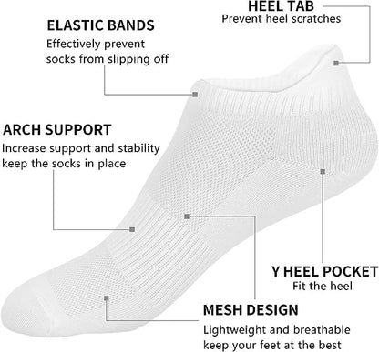10 Pairs Ankle Socks for Women and Men, Thin Soft Athletic Low Cut Socks With Tab
