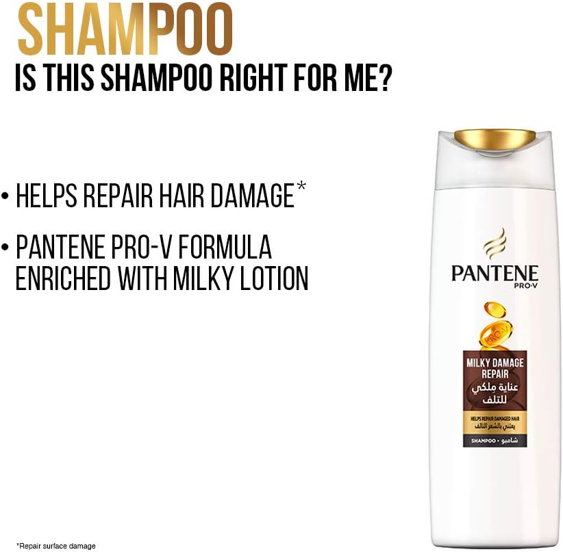 Pantene Pro-V Milky Damage Repair 3 Minute Miracle Conditioner, 200Ml + Shampoo 400 Ml