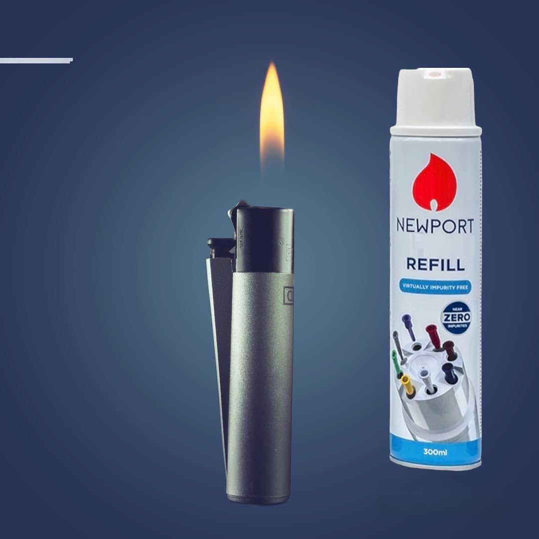ezkart | Newport Gas For Lighters - 300ml Newport Gas Compatible with All Lighters | Ideal for Various Purpose like BBQ, Candle, Camping, Gas, Kitchen, Cooking Lighter