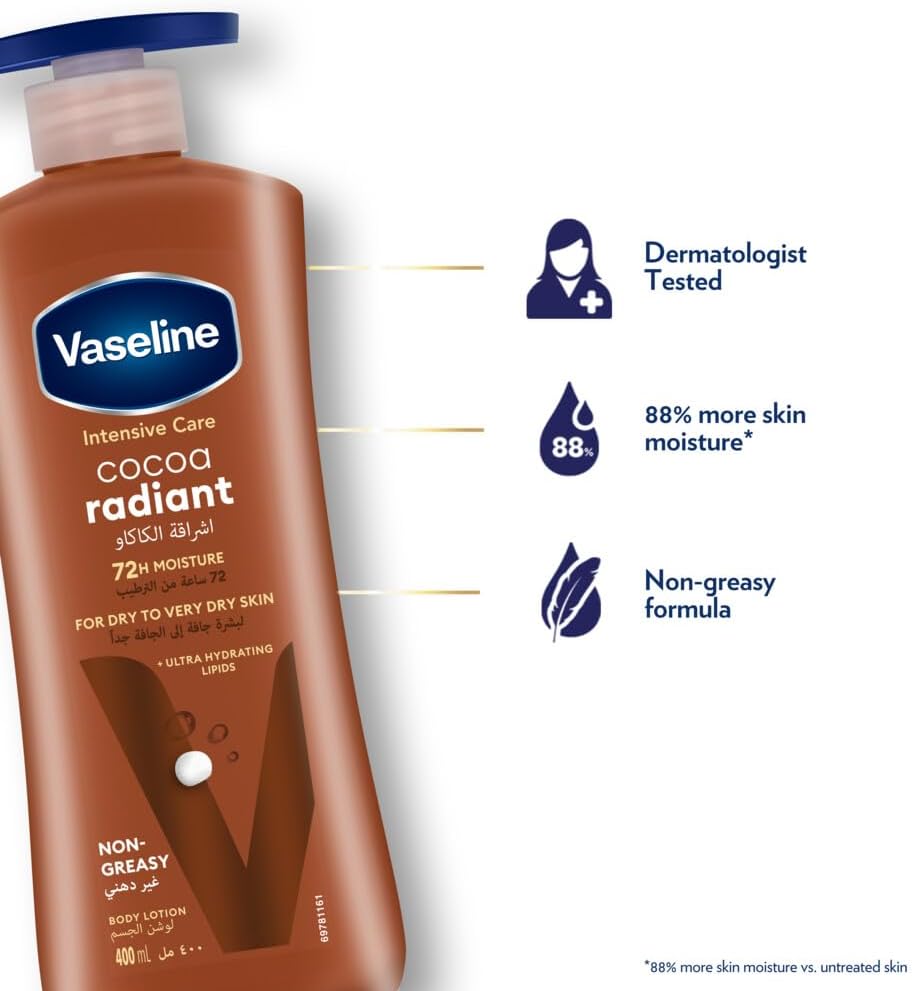 Vaseline Body Lotion Cocoa Radiant with Cocoa Butter 400ml