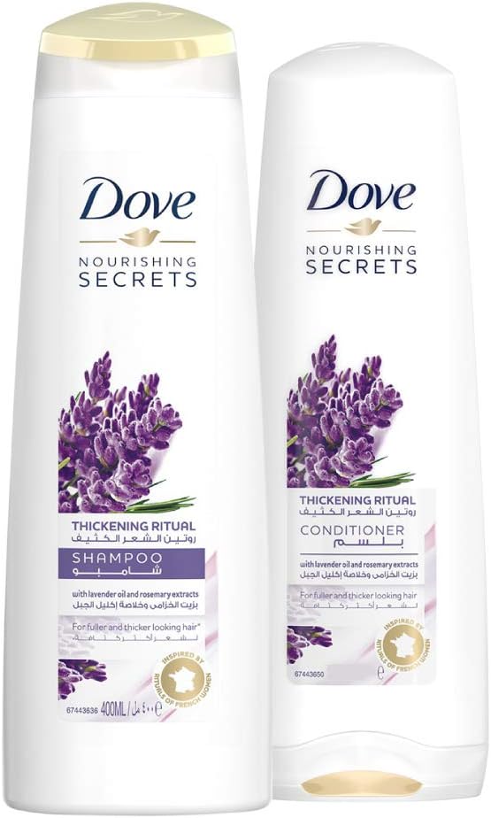 Dove Thickening Ritual Shampoo Lavender, 400ml + Dove Conditioner, 320ml