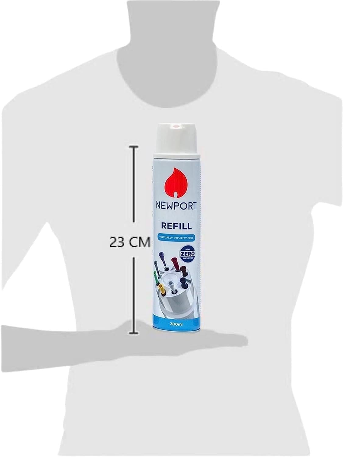 ezkart | Newport Gas For Lighters - 300ml Newport Gas Compatible with All Lighters | Ideal for Various Purpose like BBQ, Candle, Camping, Gas, Kitchen, Cooking Lighter