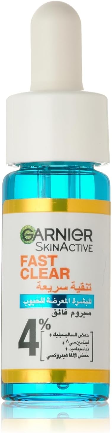 Garnier Skinactive Fast Clear Booster Face Serum, With Salicylic Acid, 30ml