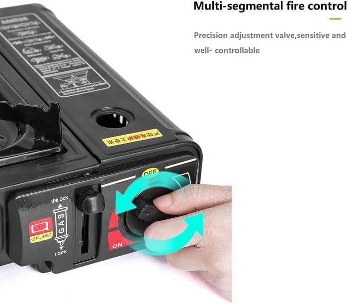 Kenco Vitaly Portable Gas Stove, Black Butane Stove, For Camping, Barbecue, Emergency Gear.