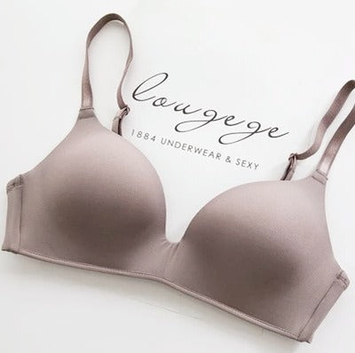 Japanese Light Clothing Without Trace Underwear Women Without Steel Ring Large Chest Show Small Students Thin Triangle Cup Light Bra