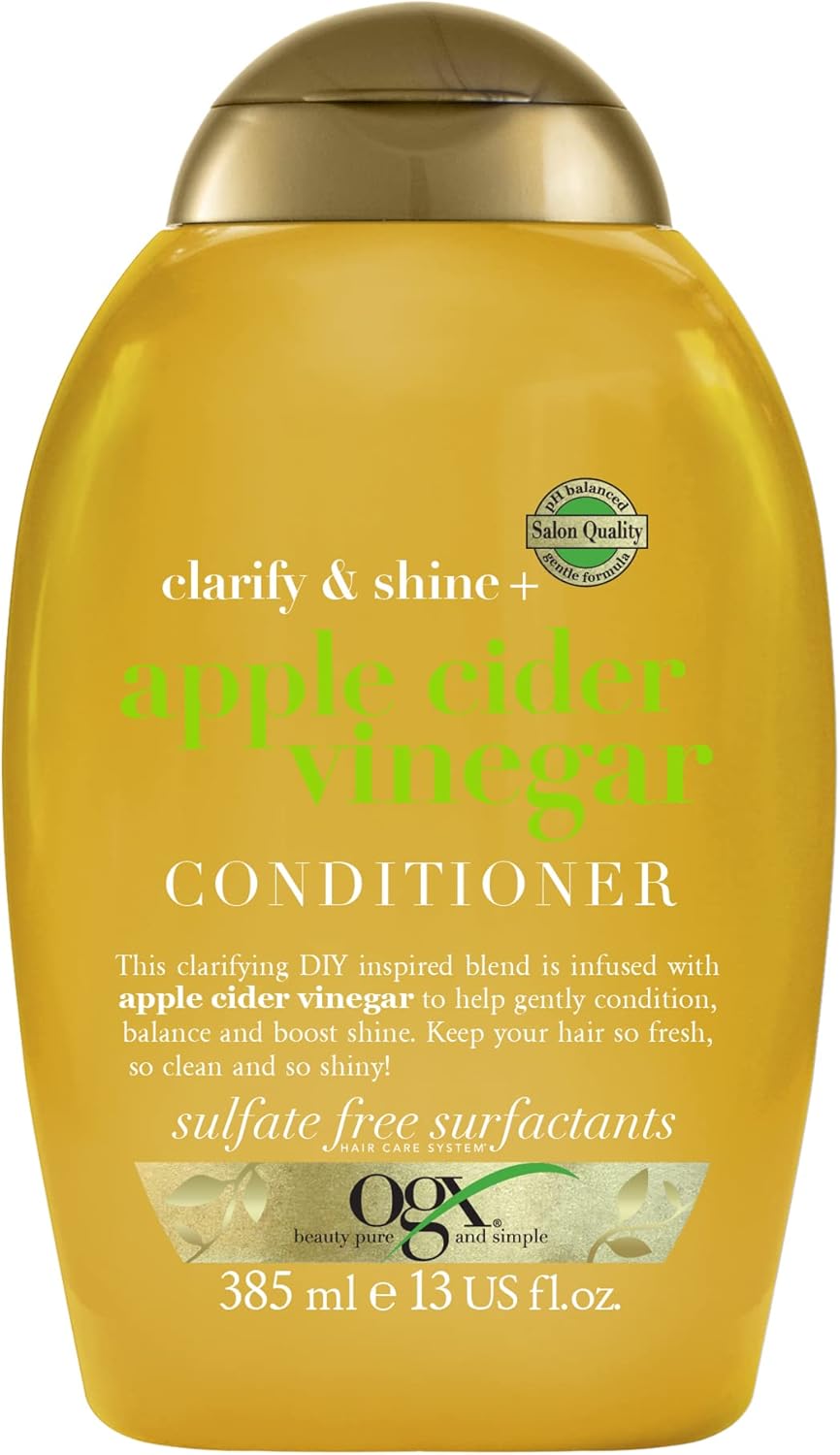 OGX Clarify & Shine+ Apple Cider Vinegar Shampoo with Anti-Dandruff Formula (1x 385ml),