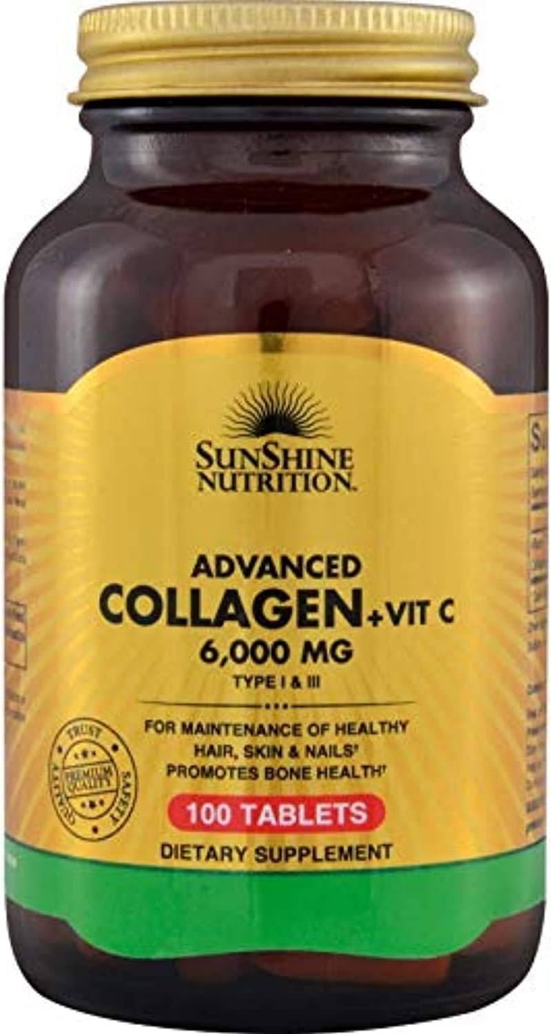 Sunshine Nutrition Advanced Collagen + Vitamin C 100 Tablets