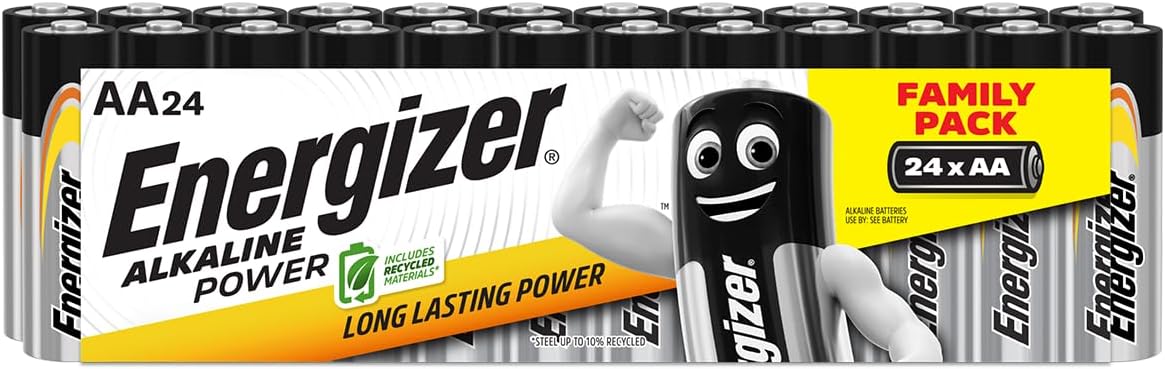 Energizer AA Batteries, Alkaline Power Batteries, 24 Pack