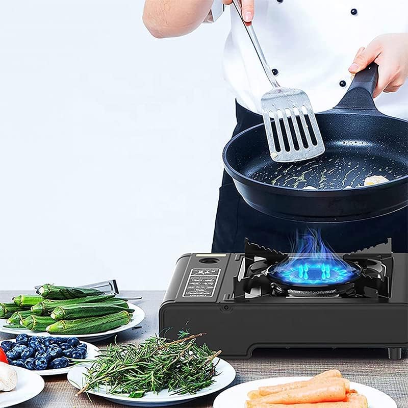 Kenco Vitaly Portable Gas Stove, Black Butane Stove, For Camping, Barbecue, Emergency Gear.