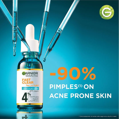Garnier Skinactive Fast Clear Booster Face Serum, With Salicylic Acid, 30ml