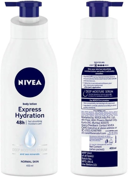 NIVEA Body Lotion, Express Hydration With Sea Minerals, 400ml