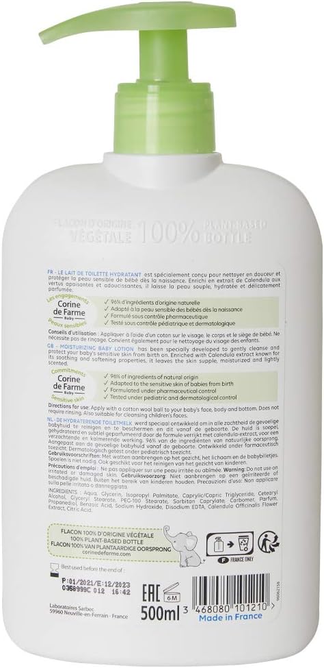Corine de Farme Baby Lotion Natural Origin 500Ml