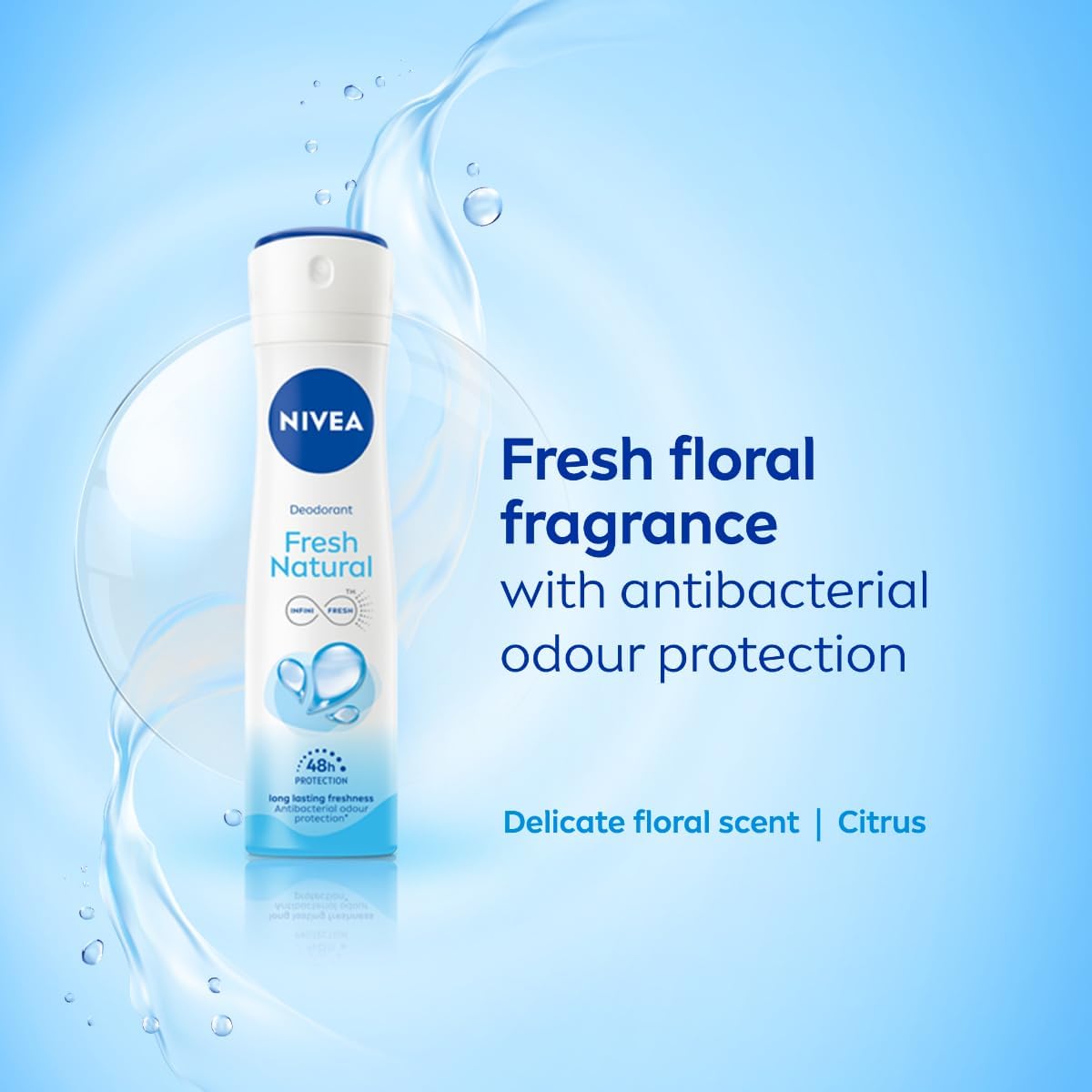 Nivea Deodorant, Fresh Natural, Women, 150 ml