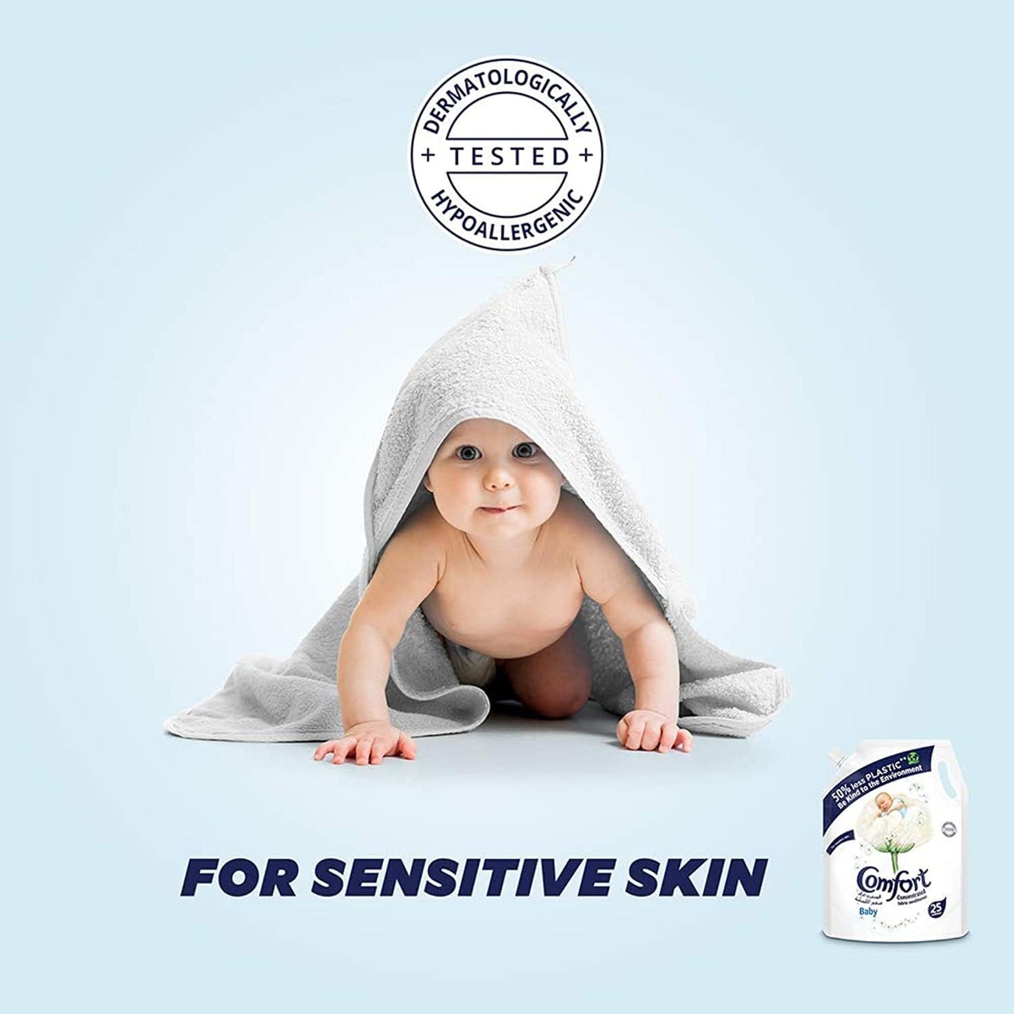 Comfort Baby Dilute Fabric Softener, dermatologically tested for sensitive skin, 3L