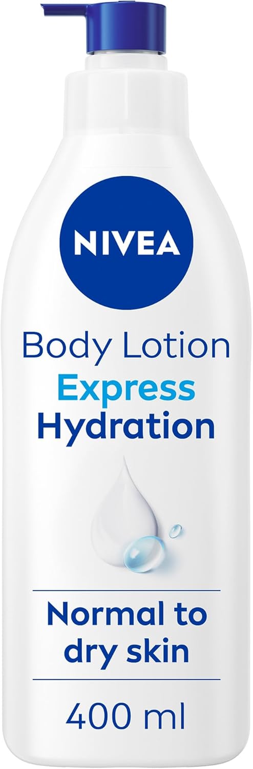 NIVEA Body Lotion for Normal to Dry Skin, Express Hydration, with Deep Moisture Serum and Sea Minerals, 48H Moisture Care, 400ml