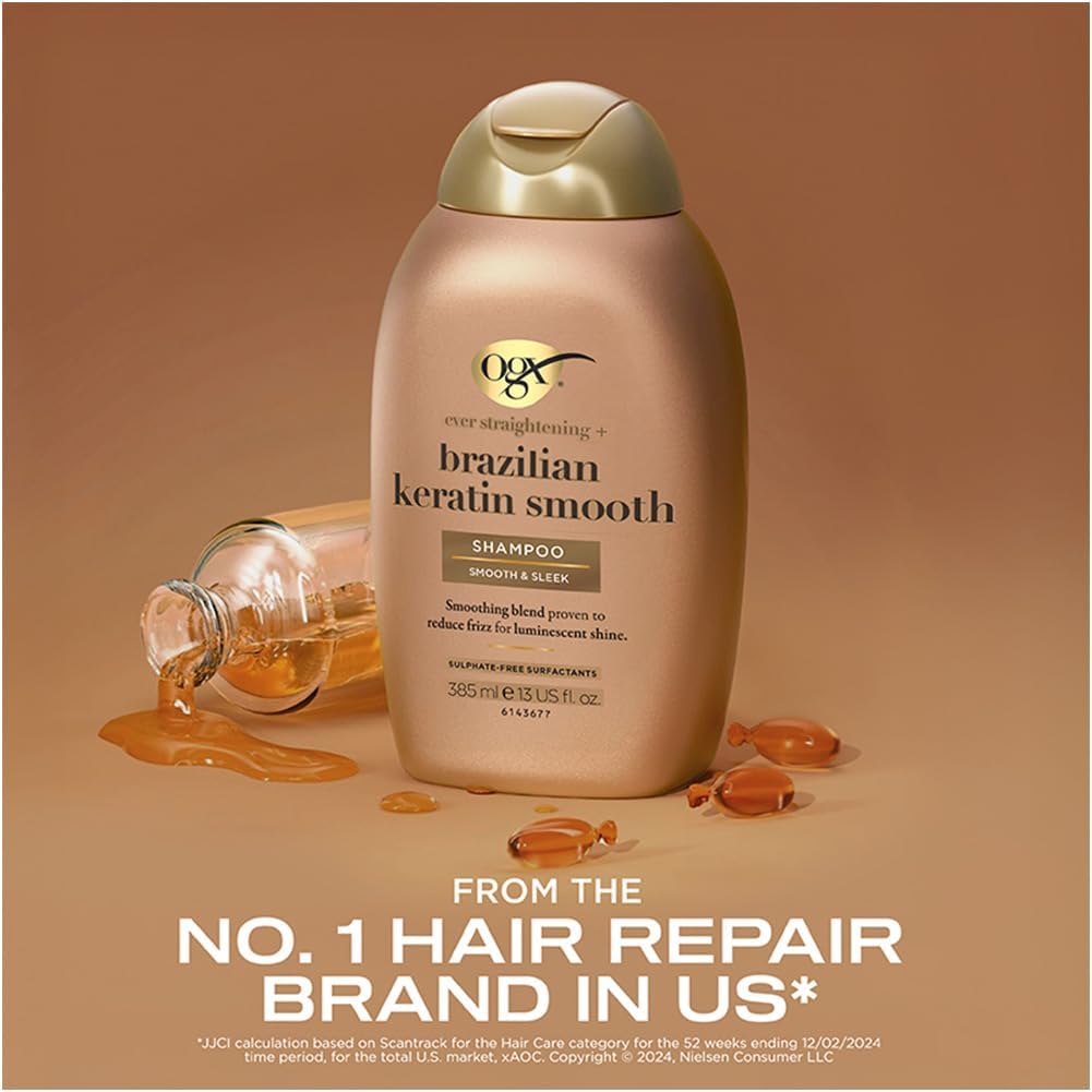 OGX Ever Straightening+ Brazilian Keratin Therapy Shampoo (385ml)