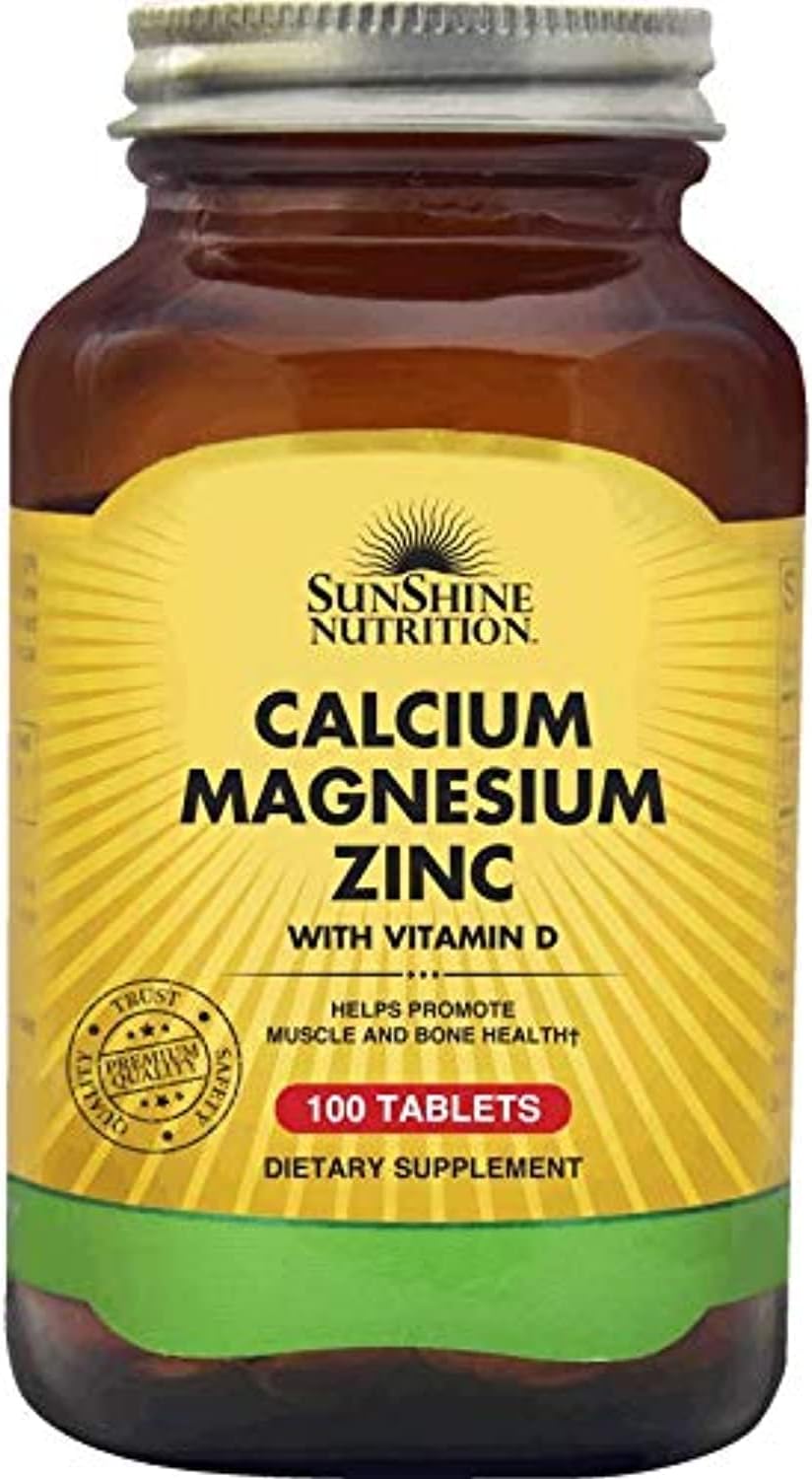Sunshine Nutrition Calcium Magnesium Zinc With Vitamin D, 100 Tablets