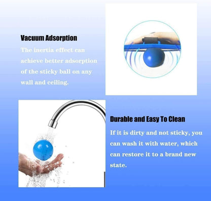 Luminous Sticky Balls, 4Pcs Stress Relief Glowing Balls, Ceiling Balls Glow in The Dark, Stress Balls for Kids and Adults, Sticky Balls, to The Wall and Roof, Party Favors, Party Supplies for Relax
