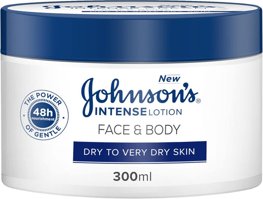 Johnson's Face & Body Cream, Dry to Very Dry Skin, Intense Nourishment, Enriched with Vitamin E and moisturizing agents, 48-hour nourishment, 200ml