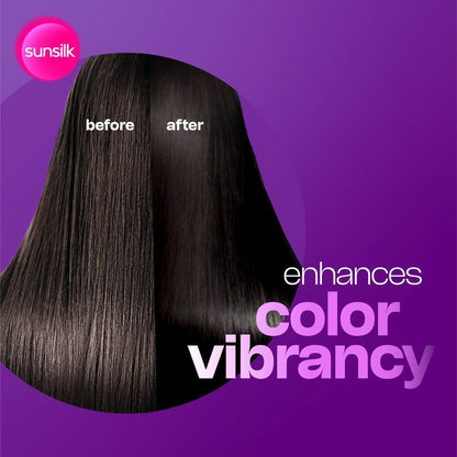SUNSILK Shampoo, Black Shine, smoothens the hair's surface for a shiny and healthy appearance, 200ml