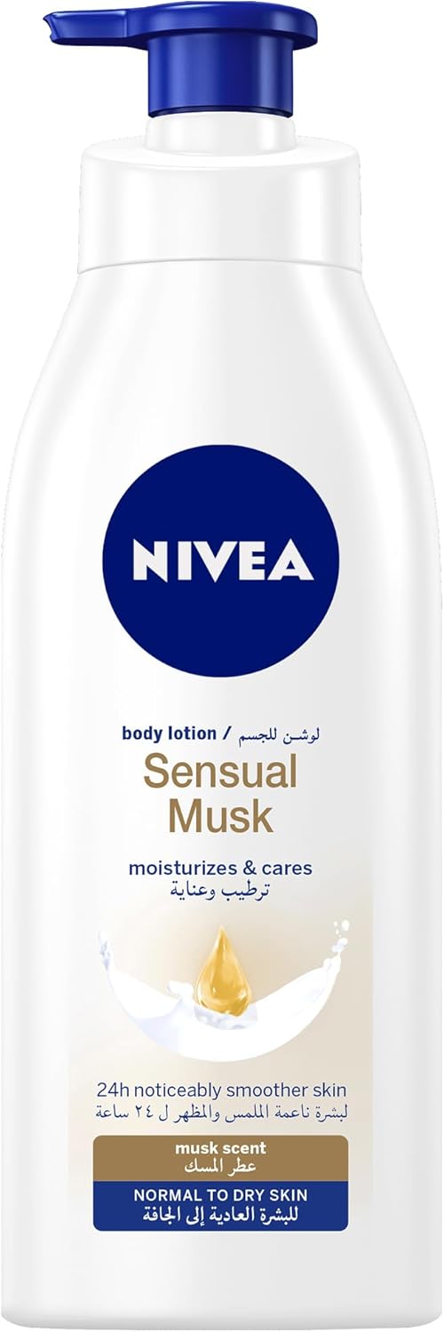 NIVEA Body Lotion Sensual Musk, Musk Scent, Normal to Dry Skin, 2x400ml