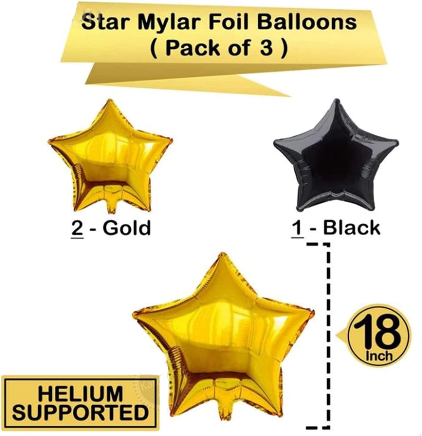 Black,Gold Balloons and Paper Pom Poms Party Supplies for Birthday Decoration With Pale Champagne Metallic Foil Fringe Tinsel Curtain Happy Birthday Party Decoration Backdrop,Black Decoration Kit