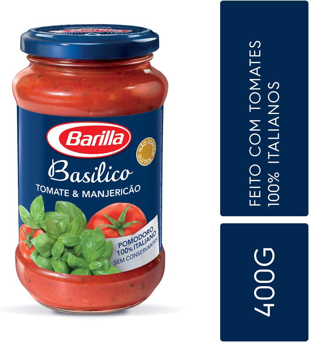 Barilla Basilico Pasta Sauce with Italian Tomato and Basil 400g