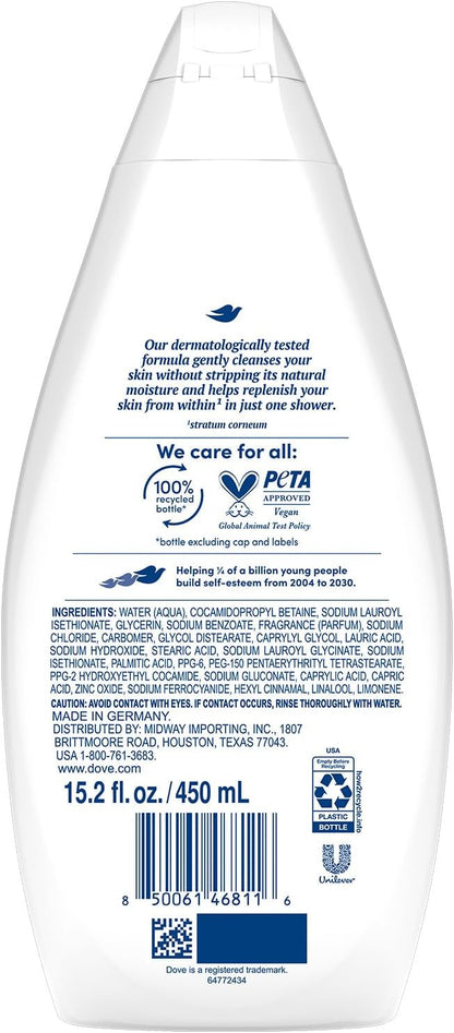 Dove Uniliver Body Wash 33.8Oz W/Pump Deeply Nourishing Pack