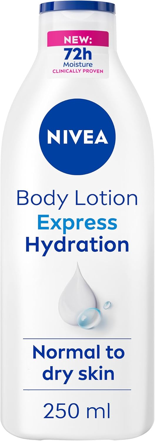 NIVEA Body Lotion for Normal to Dry Skin, Express Hydration, with Deep Moisture Serum and Sea Minerals, 48H Moisture Care, 400ml