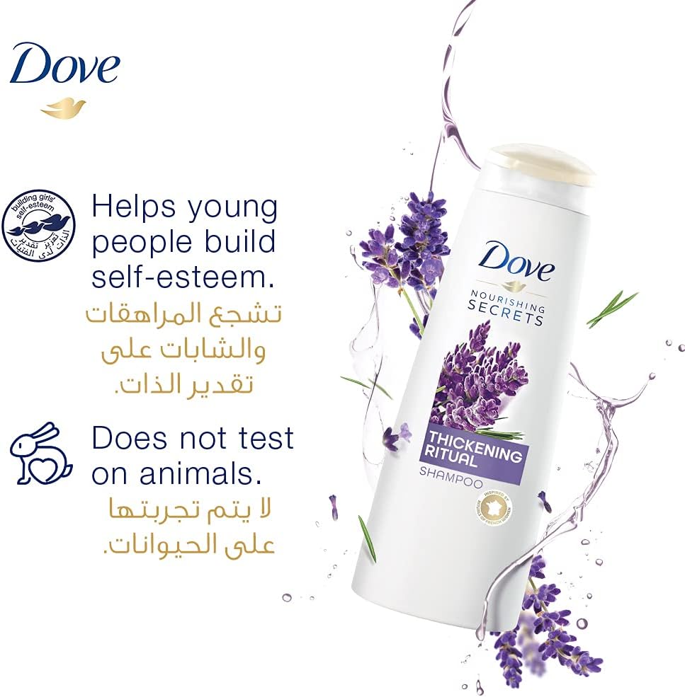 Dove Thickening Ritual Shampoo Lavender, 400ml + Dove Conditioner, 320ml