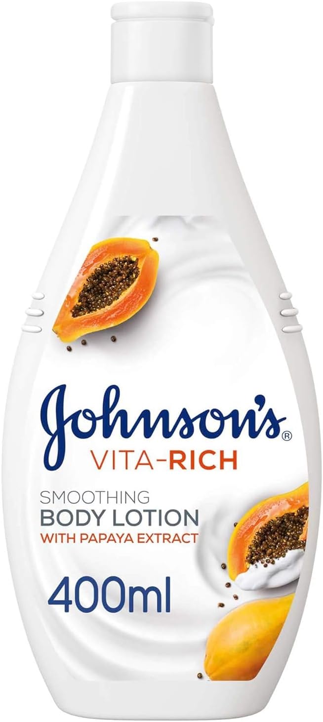 Johnson & Johnson Body Moisturizer - Vita-Rich, Smoothing Lotion, Papaya, 400ml