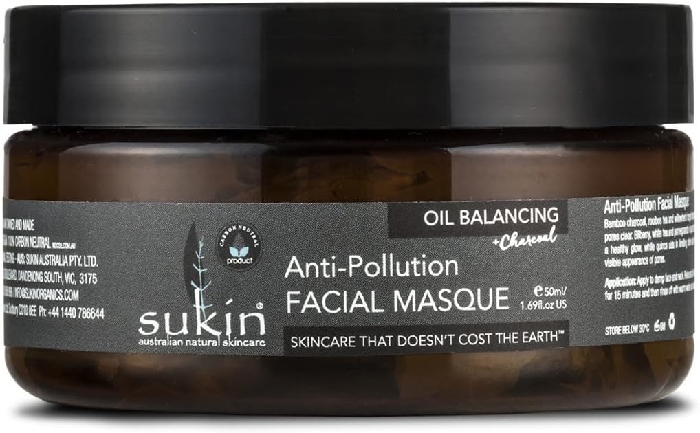 Sukin Oil Balancing Char Anti-Pollution Facial Masque, 100 ML