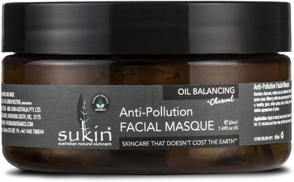 Sukin Oil Balancing Char Anti-Pollution Facial Masque, 100 ML