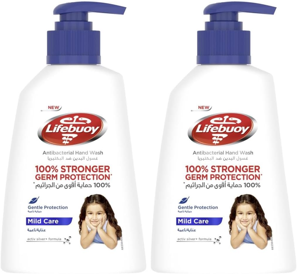 Lifebuoy Mild Care Antibacterial Hand Wash, 2 x 180 ml