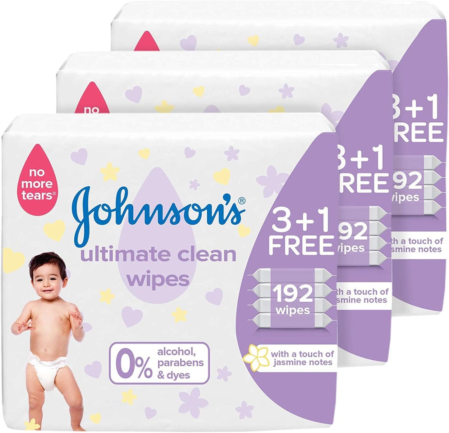 Johnson's Baby Wipes, Ultimate Clean, Pack of 48 Wipes