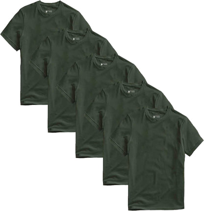 Polo Republica Men's Pack Of 5 Basic Regular fit Short Sleeve T-Shirt, Casual Combed Cotton Tee Shirts