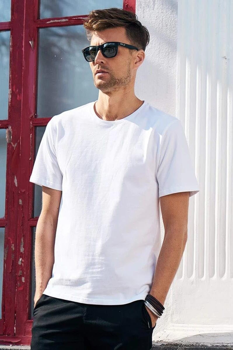 Polo Republica Men's Pack Of 5 Basic Regular fit Short Sleeve T-Shirt, Casual Combed Cotton Tee Shirts