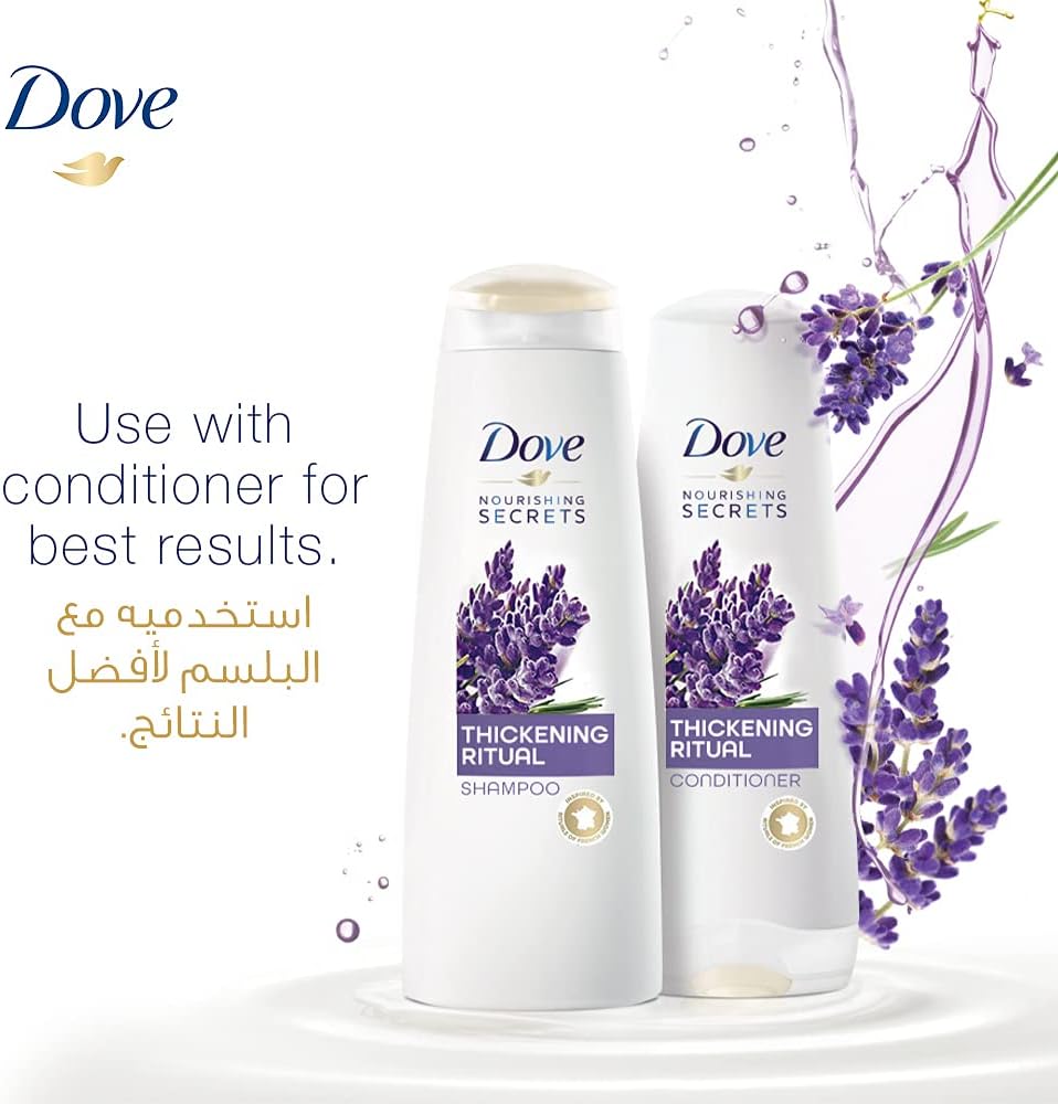 Dove Thickening Ritual Shampoo Lavender, 400ml + Dove Conditioner, 320ml